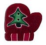 Small Red Mitten With Tree